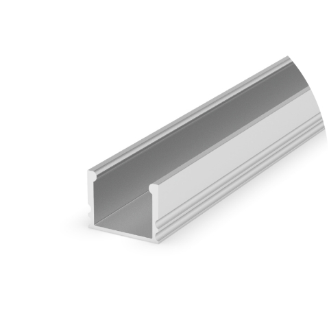 Profile aluminiu pentru bandă LED - Profil aluminiu LED aplicat P5-2 argintiu anodizat