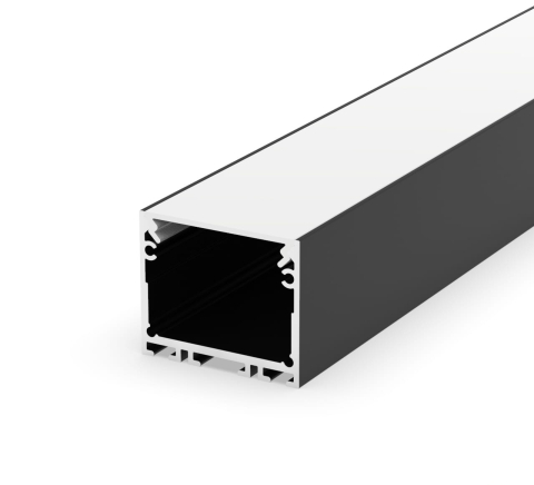 Profile aluminiu pentru bandă LED - Profil aluminiu LED aplicat P22-3 negru