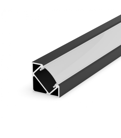 Profil de colț - Profil aluminiu LED de colț P3-1 negru