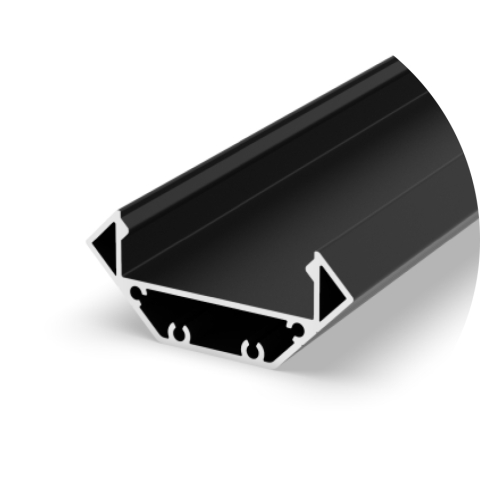 Profil de colț - Profil aluminiu LED de colț P3-3 negru