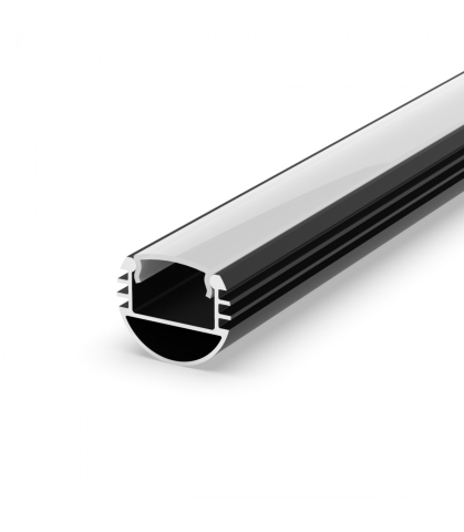 Profile aluminiu pentru bandă LED - Profil aluminiu LED P8-1 negru