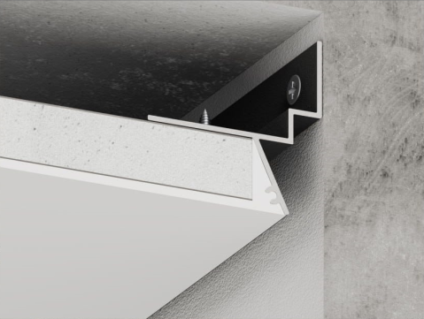Profil pentru rigips - Profil aluminiu LED pentru rigips GS001 negru