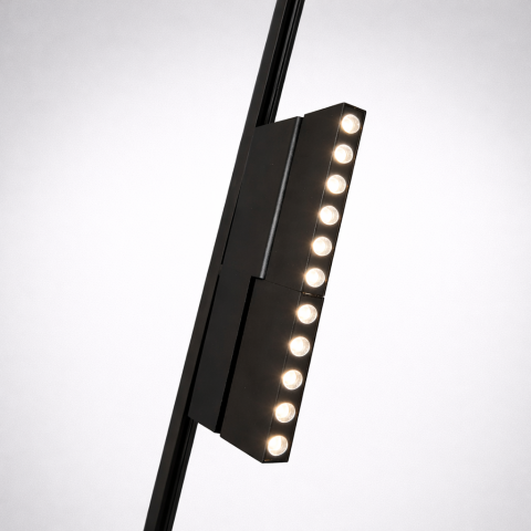 Iluminat pe șină magnetică - Proiector liniar pliabil magnetic 24V • 12W • 4000K • 684lm • 24° • Ra90 • 232mm - negru