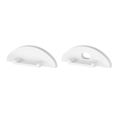 Accesorii pentru profile - Set capace capat plastic alb P2-1 [C1] - accesoriu profil LED