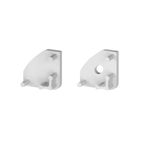 Accesorii pentru profile - Set capace capat plastic alb P3-1 [C1,C4] - accesoriu profil LED