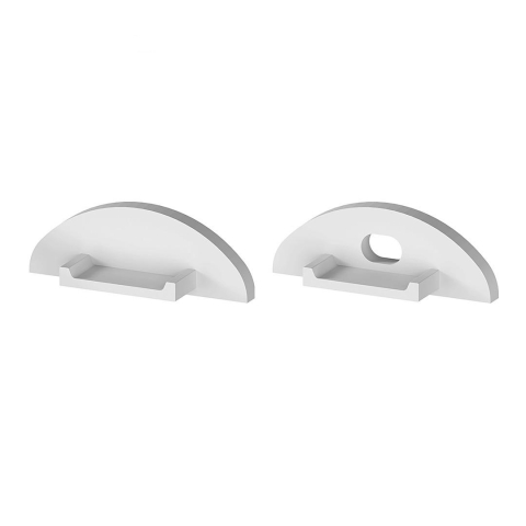 Accesorii pentru profile - Set capace capat plastic gri P2-1 [C1] - accesoriu profil LED