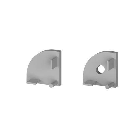 Accesorii pentru profile - Set capace capat plastic negru P3-2 [C18] - accesoriu profil LED