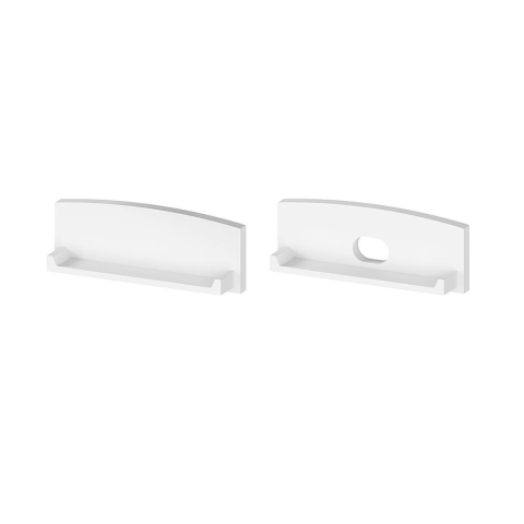 Accesorii pentru profile - Set de capace de capat din plastic alb P13-1 [C2] - accesoriu profil LED