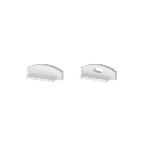 Accesorii pentru profile - Set de capace de capat din plastic alb P4-3 [C1, C4] - accesoriu profil LED
