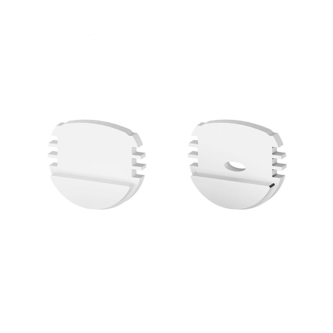 Accesorii pentru profile - Set de capace de capat din plastic alb P8-1 [C1, C4] - accesoriu profil LED