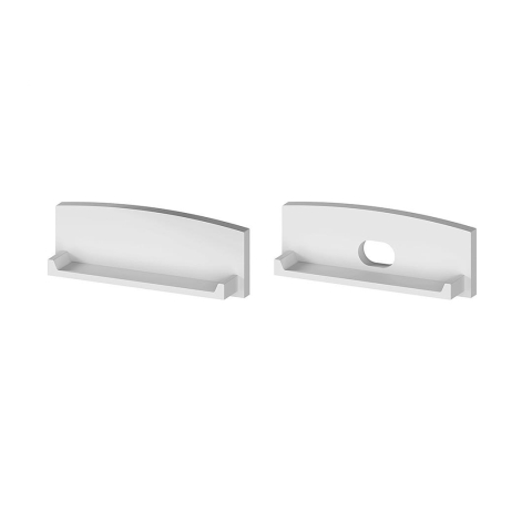 Accesorii pentru profile - Set de capace de capat din plastic gri P13-1 [C2] - accesoriu profil LED