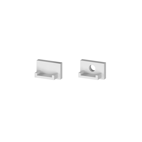 Accesorii pentru profile - Set de capace de capat din plastic gri P4-2 [C10] - accesoriu profil LED