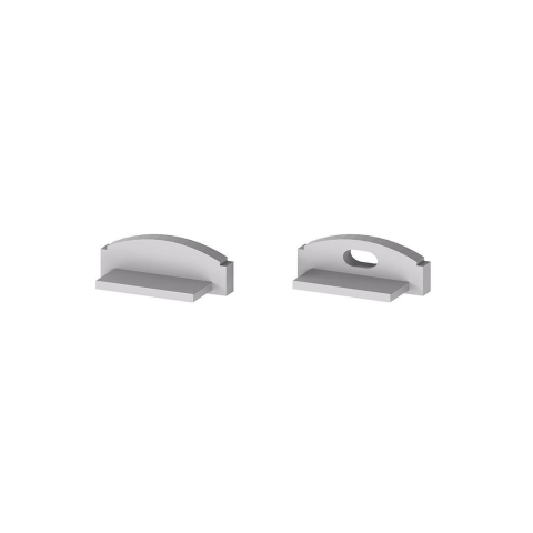 Accesorii pentru profile - Set de capace de capat din plastic gri P4-3 [C1, C4] - accesoriu profil LED