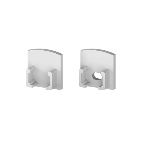 Accesorii pentru profile - Set de capace de capat din plastic gri P5-1 [C1, C4] - accesoriu profil LED