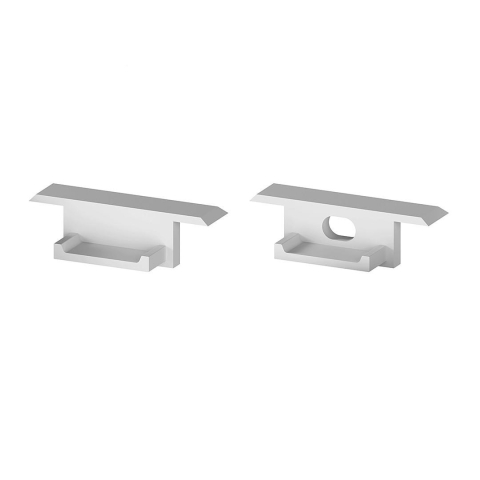 Accesorii pentru profile - Set de capace de capat din plastic gri P6-2 [C13] - accesoriu profil LED
