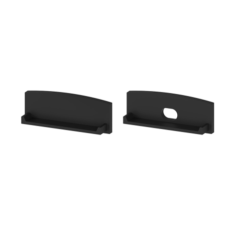 Accesorii pentru profile - Set de capace de capat din plastic negru P13-1 [C2] - accesoriu profil LED
