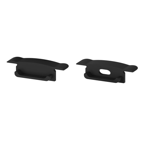 Profile aluminiu pentru bandă LED - Set de capace de capat din plastic negru P14-1 [C2] - accesoriu profil LED