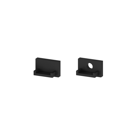 Accesorii pentru profile - Set de capace de capat din plastic negru P4-2 [C10] - accesoriu profil LED