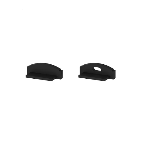 Accesorii pentru profile - Set de capace de capat din plastic negru P4-3 [C1, C4] - accesoriu profil LED