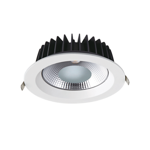 Panouri LED - Spot LED încastrat rotund Vido 20W • 3000K • 2500lm • 90° • Ra80 • Ø140 mm × 63 mm - aluminiu, sticlă, alb