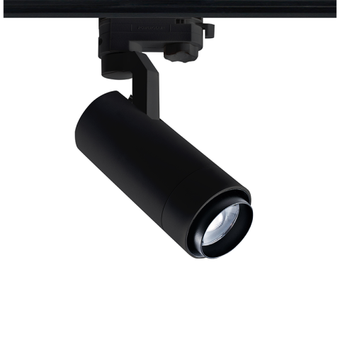 Proiectoare LED - Spot LED pentru șină 220V cu zoom 15W • 4000K • 1500lm • 20-50° • Ra80 - aluminiu, negru