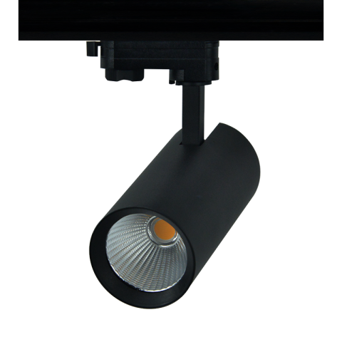 Proiectoare LED - Spot LED pentru șină 220V Soline 27W • 4000K • 3150lm • 36° • Ra80 • IP20 • Ø74 mm × 170 mm - aluminiu, negru