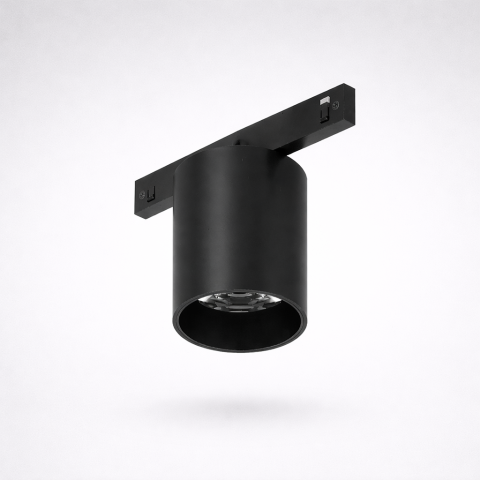 Iluminat pe șină magnetică - Spot magnetic 24V • 6W • 3000K • 478lm • 24° • Ra90 • Ø50mm - negru