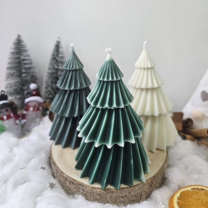 „Dansul brăduților” – Set decorativ Crăciun din ceară [4]