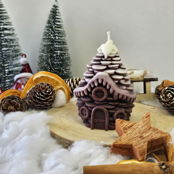 Lumânare decorativă „Căsuța din Poveste – Fulgi de Vis” – 130g – Ceară de soia 100% naturală [3]