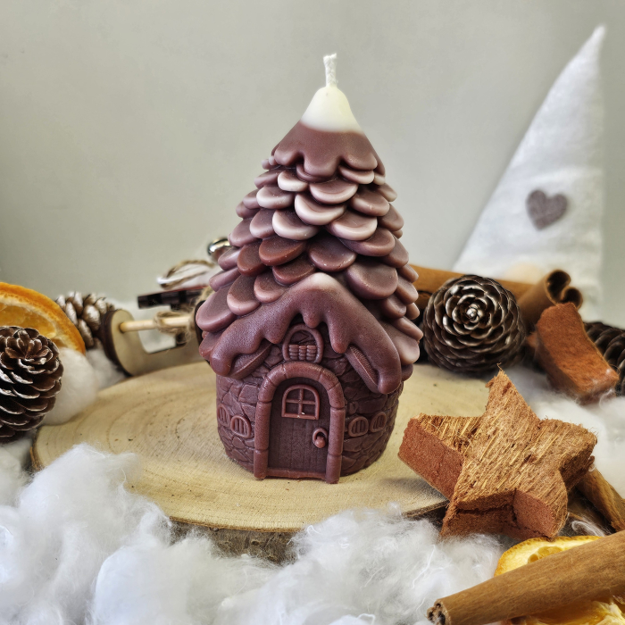 Lumânare decorativă „Căsuța din Poveste –Magia Sărbătorilor” – 140g– Ceară de soia 100% naturală [6]