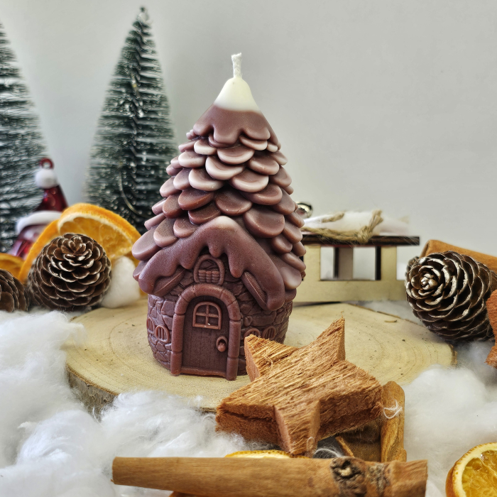 Lumânare decorativă „Căsuța din Poveste –Magia Sărbătorilor” – 140g– Ceară de soia 100% naturală [4]