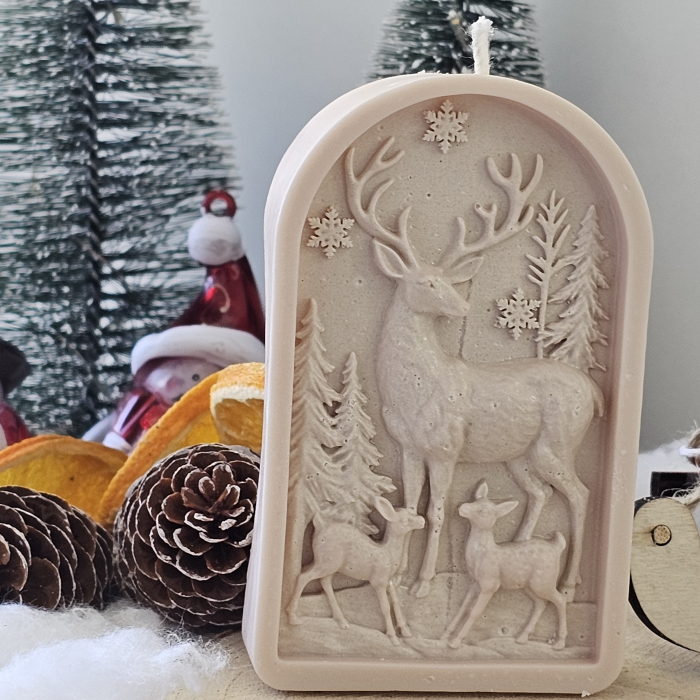 Lumânare decorativă „Pădurea Fermecată” – Alb – 65g – Ceară de soia 100% naturală [7]