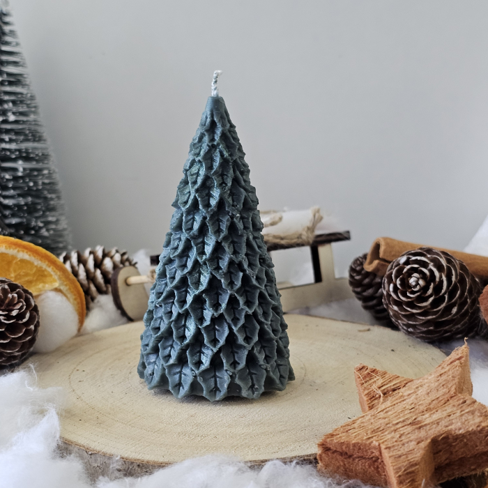 Lumânare decorativă „Sărbătoare în Fitil” – Verde– 55g - Ceara de soia 100% naturala [1]