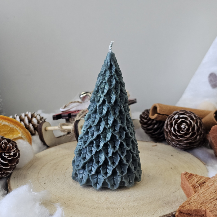 Lumânare decorativă „Sărbătoare în Fitil” – Verde– 55g - Ceara de soia 100% naturala [3]