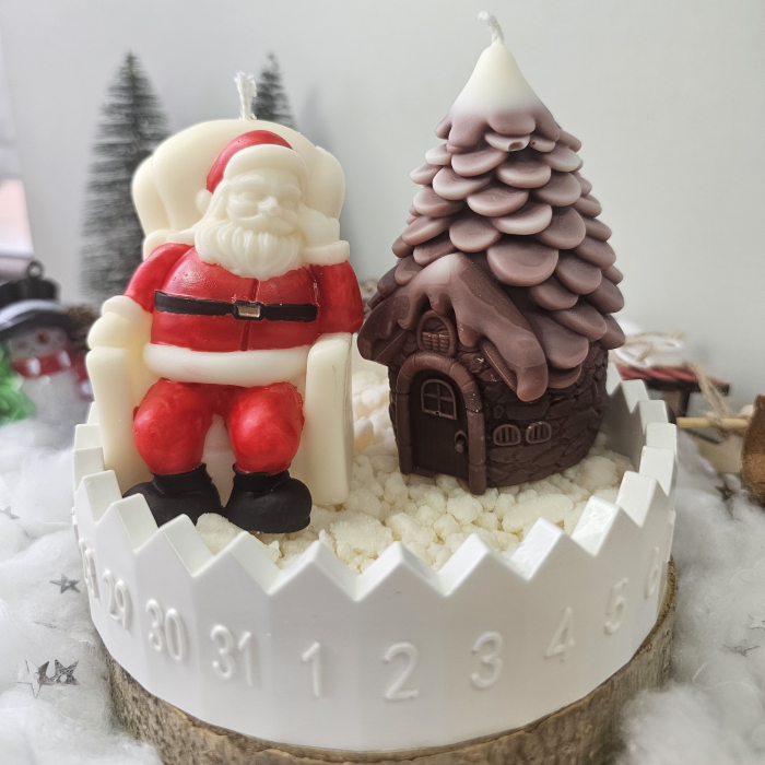 Moșul și căsuța din pădure – decor ceramic numerotat [8]