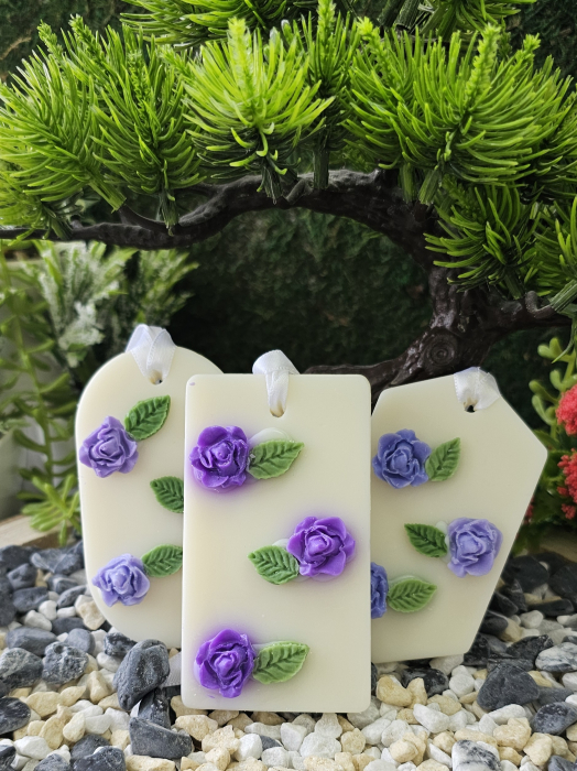 Set 3 Odorizante Dulap Haine Bloom - Eleganta Florala cu Trandafir Akito & Iasomie –handmade, wax melts, ceara de soia 100% naturala, ceara parfumata-150g [3]