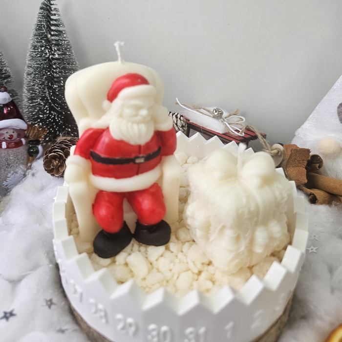 Set decorativ Crăciun – Moș și cadou pe suport ceramic numerotat [6]