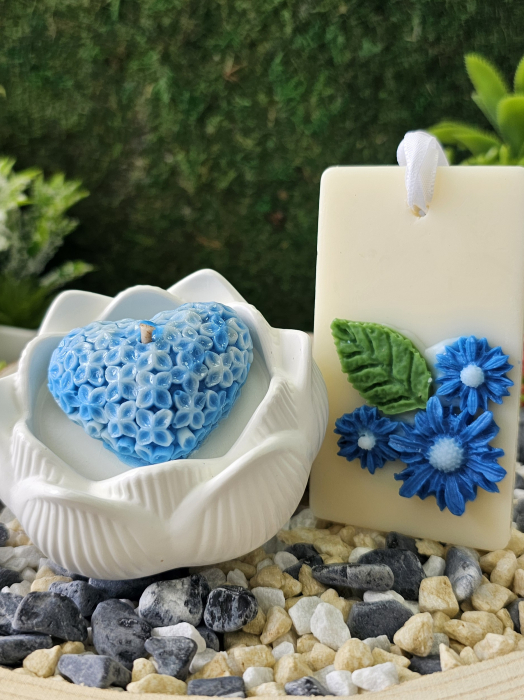 Set Lumanare & Odorizant Bliss – Aroma Seducatoare de Vanilie Neagra & Mosc – handmade, wax melts, ceara de soia 100% naturala, ceara parfumata – 100g [3]