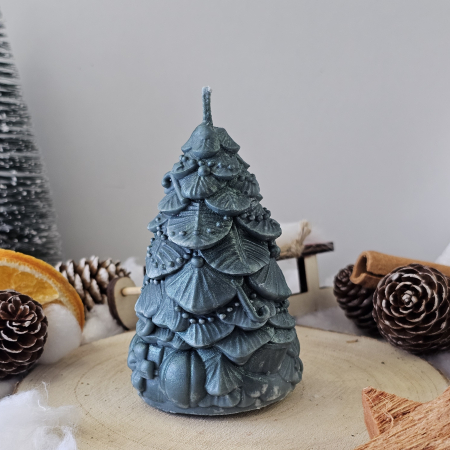 Lumânare decorativă „Bradul Dulce” – Verde – 120g - Ceara de soia 100% naturala [3]