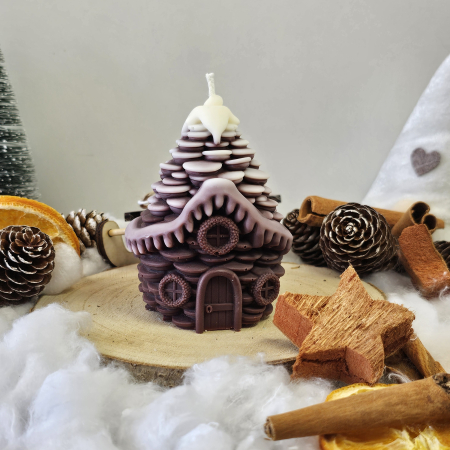 Lumânare decorativă „Căsuța din Poveste – Fulgi de Vis” – 130g – Ceară de soia 100% naturală [1]