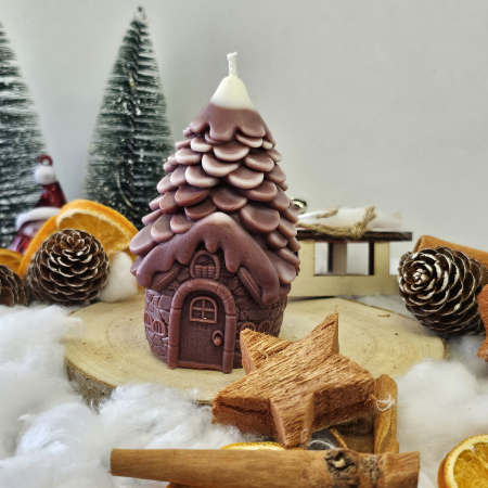 Lumânare decorativă „Căsuța din Poveste –Magia Sărbătorilor” – 140g– Ceară de soia 100% naturală [3]