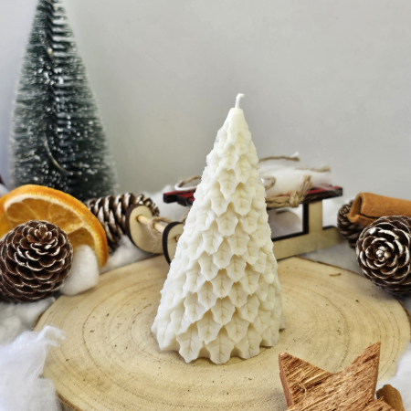 Lumânare decorativă „Sărbătoare în Fitil” – Alb – 55g - Ceara de soia 100% naturala [6]