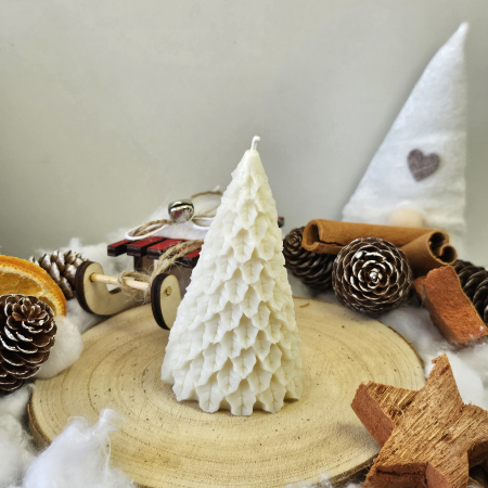 Lumânare decorativă „Sărbătoare în Fitil” – Alb – 55g - Ceara de soia 100% naturala [3]