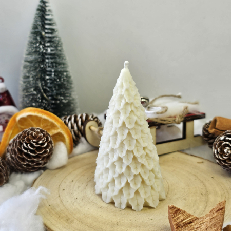 Lumânare decorativă „Sărbătoare în Fitil” – Alb – 55g - Ceara de soia 100% naturala [5]