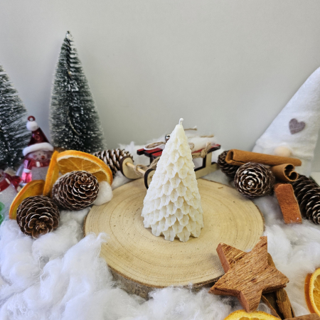 Lumânare decorativă „Sărbătoare în Fitil” – Alb – 55g - Ceara de soia 100% naturala [2]