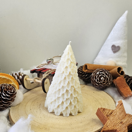 Lumânare decorativă „Sărbătoare în Fitil” – Alb – 55g - Ceara de soia 100% naturala [4]