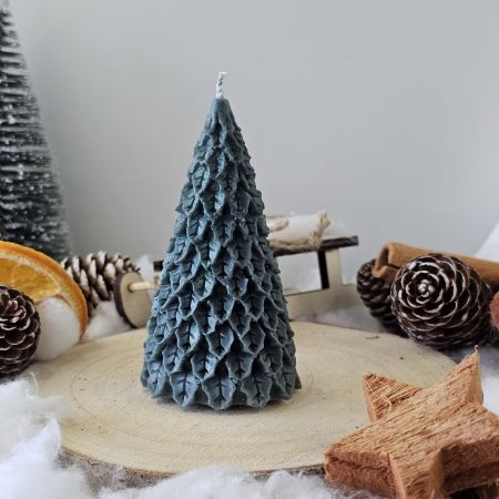 Lumânări decorative - Lumânare decorativă „Sărbătoare în Fitil” – Verde– 55g - Ceara de soia 100% naturala