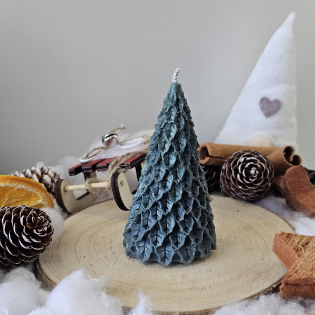 Lumânare decorativă „Sărbătoare în Fitil” – Verde– 55g - Ceara de soia 100% naturala [5]