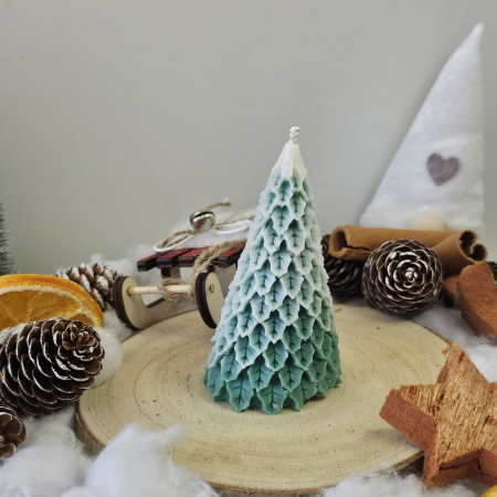 Lumânare decorativă „Sărbătoare în Fitil” –  Zăpadă pe Crenguțe– 55g - Ceara de soia 100% naturala [3]