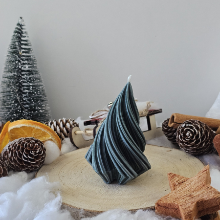 Lumânare decorativă „Spirală Dulce” – Verde– 50g - Ceara de soia 100% naturala [7]